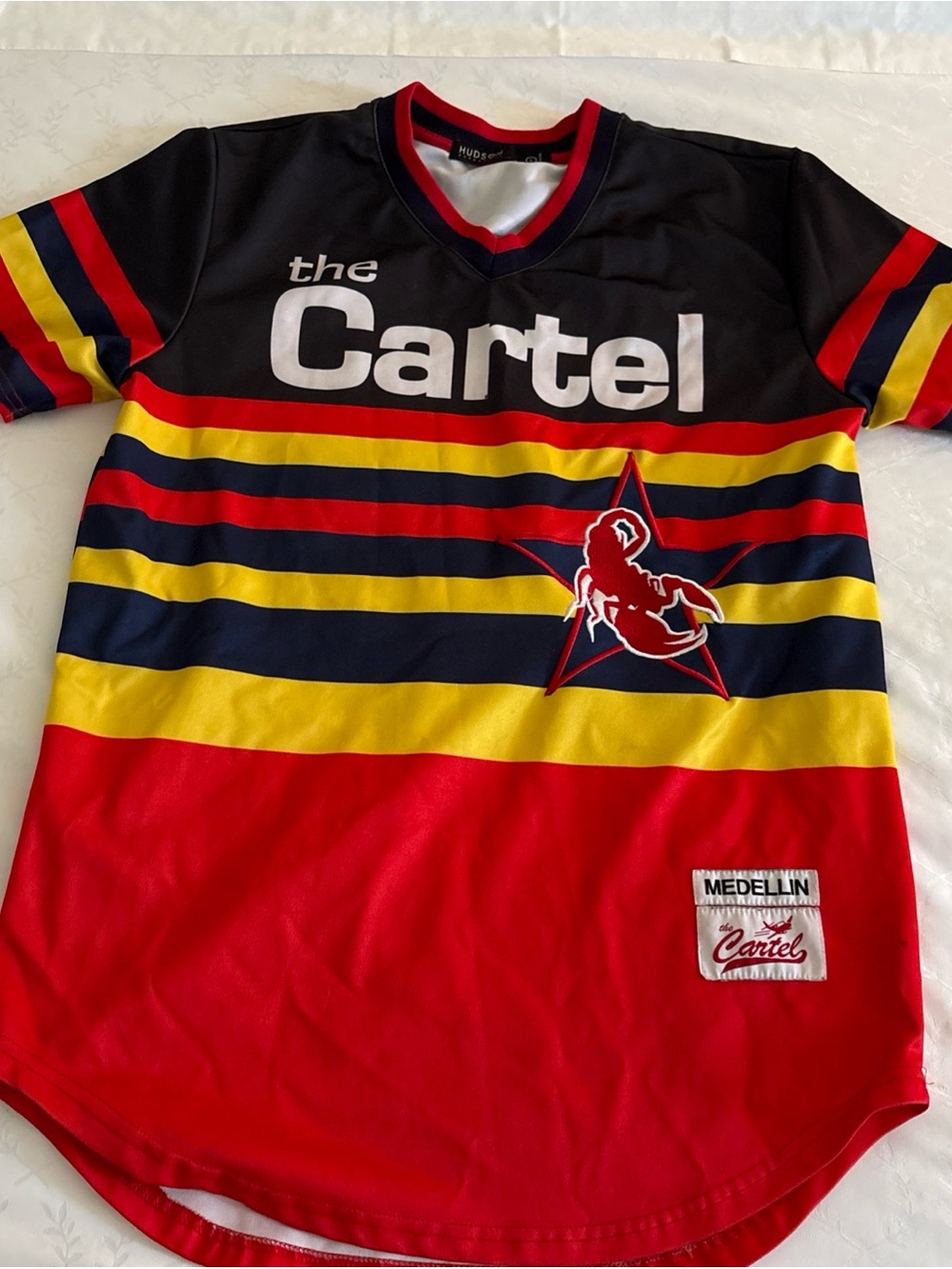 Hudson Outerwear The Cartel Escobar 49 Medellin Striped Jersey Men’s large